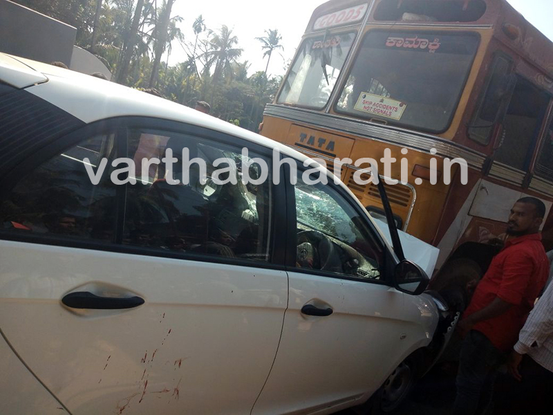 ಲಾರಿ-ಕಾರು ಢಿಕ್ಕಿ: ಓರ್ವ ಮೃತ್ಯು; ಮಗು ಸಹಿತ ಐವರಿಗೆ ಗಾಯ